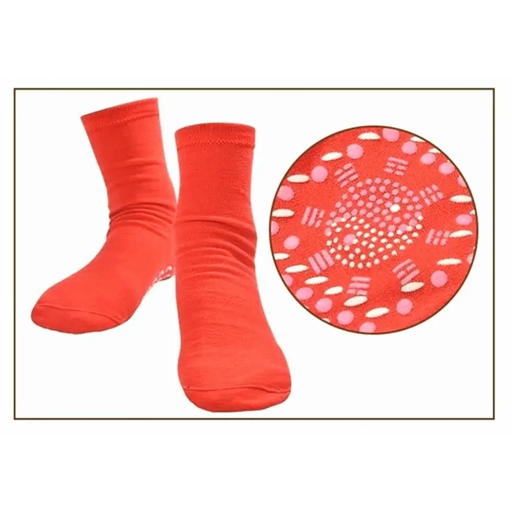 Chaussettes magnétiques auto-chauffantes unisexe Auto-chauffantes Confortables Hiver Chaudes Massage Douces Soulagement de la douleur