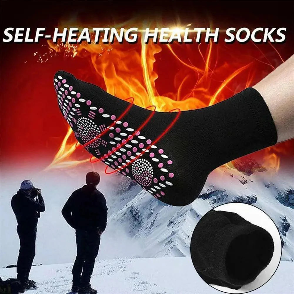 Chaussettes magnétiques auto-chauffantes unisexe Auto-chauffantes Confortables Hiver Chaudes Massage Douces Soulagement de la douleur