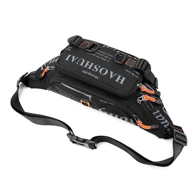 Sac banane unisexe élégant avec plusieurs poches, sac de taille pour hommes, voyage, ceinture réglable, sac banane moderne et portable pour l'extérieur
