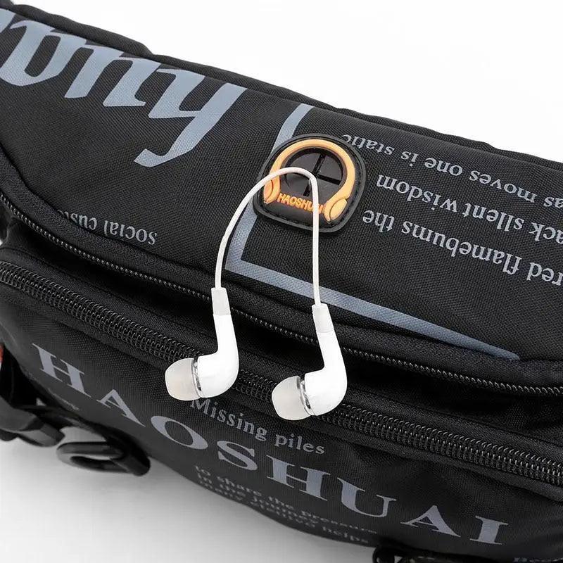 Sac banane unisexe élégant avec plusieurs poches, sac de taille pour hommes, voyage, ceinture réglable, sac banane moderne et portable pour l'extérieur