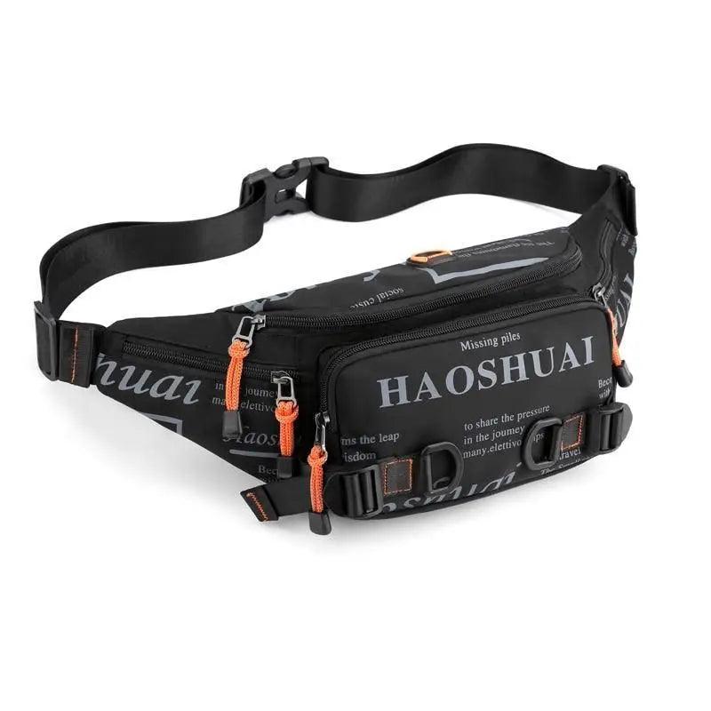 Sac banane unisexe élégant avec plusieurs poches, sac de taille pour hommes, voyage, ceinture réglable, sac banane moderne et portable pour l'extérieur