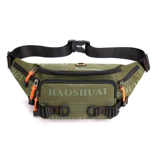 Sac banane unisexe élégant avec plusieurs poches, sac de taille pour hommes, voyage, ceinture réglable, sac banane moderne et portable pour l'extérieur