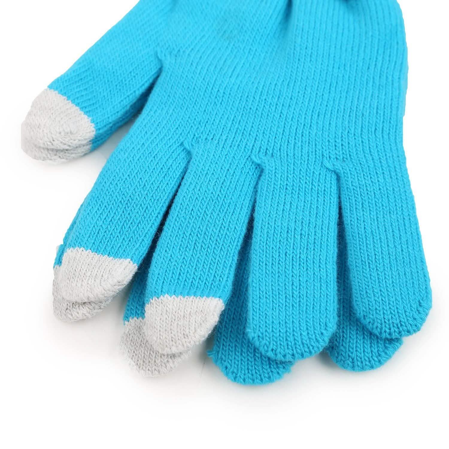 Gants d'hiver tricotés unisexes pour écrans tactiles
