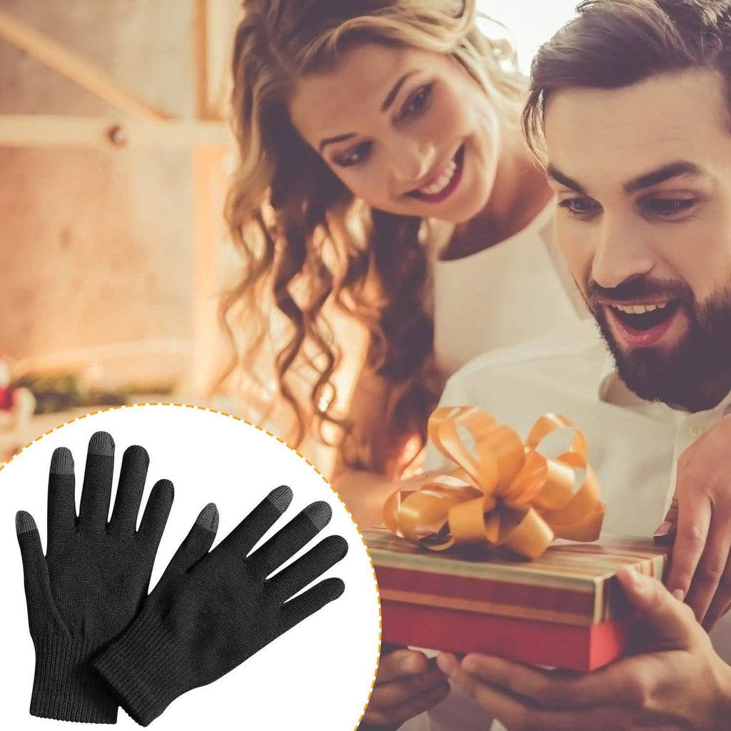 Gants d'hiver tricotés unisexes pour écrans tactiles