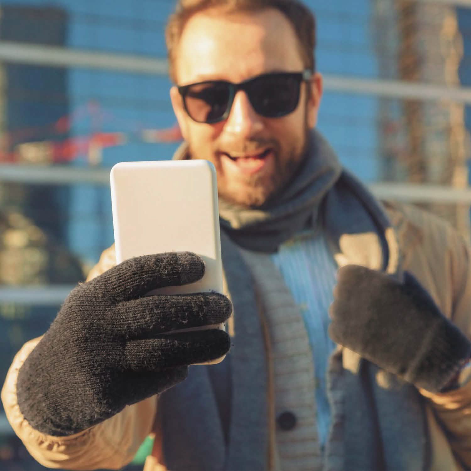 Gants d'hiver tricotés unisexes pour écrans tactiles