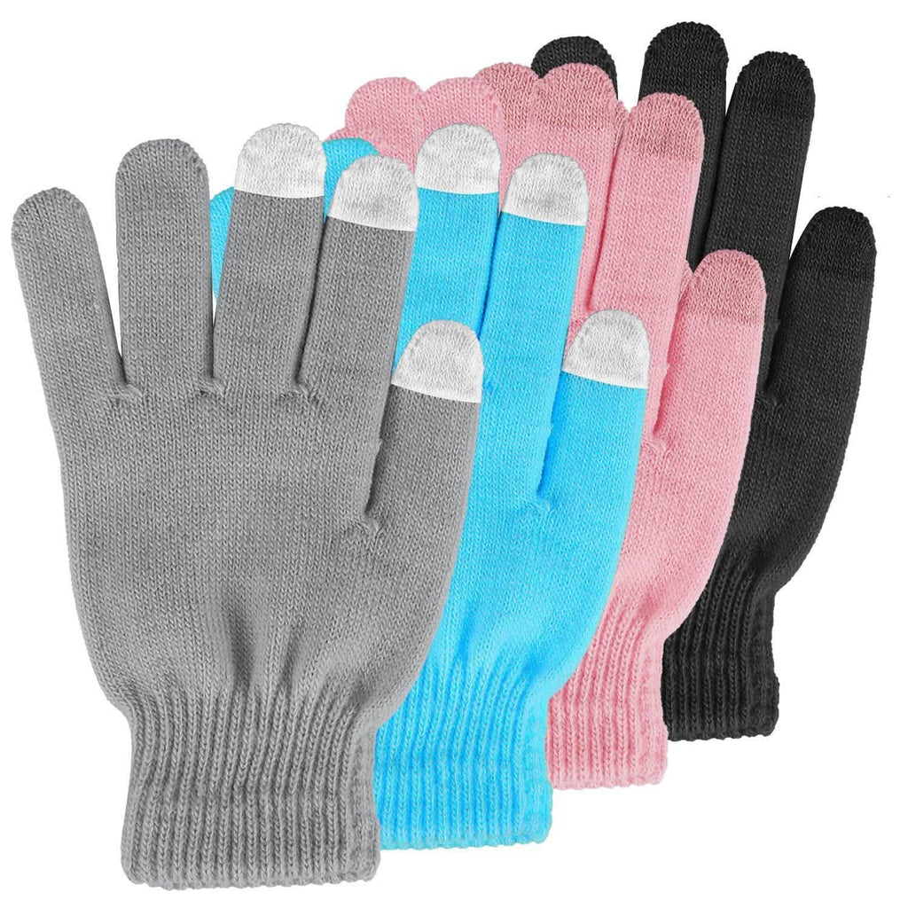 Gants d'hiver tricotés unisexes pour écrans tactiles