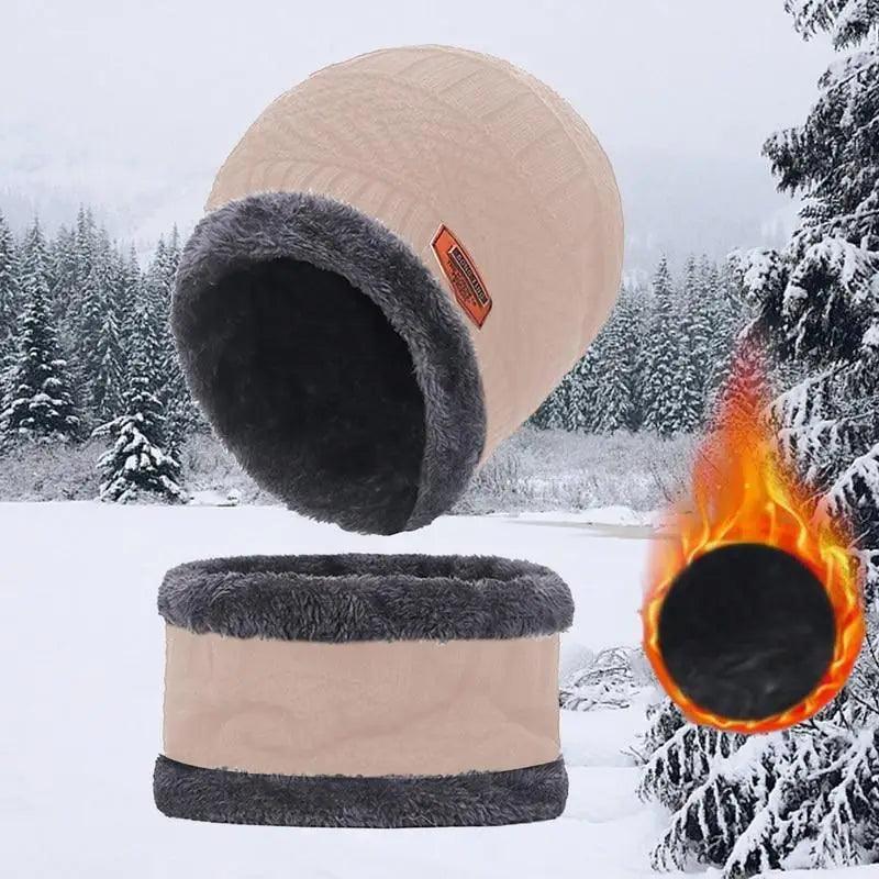 Écharpe d'hiver unisexe Bonnets chauds Chapeaux respirants Taille unique pour garçons Casquette et écharpes au design moderne