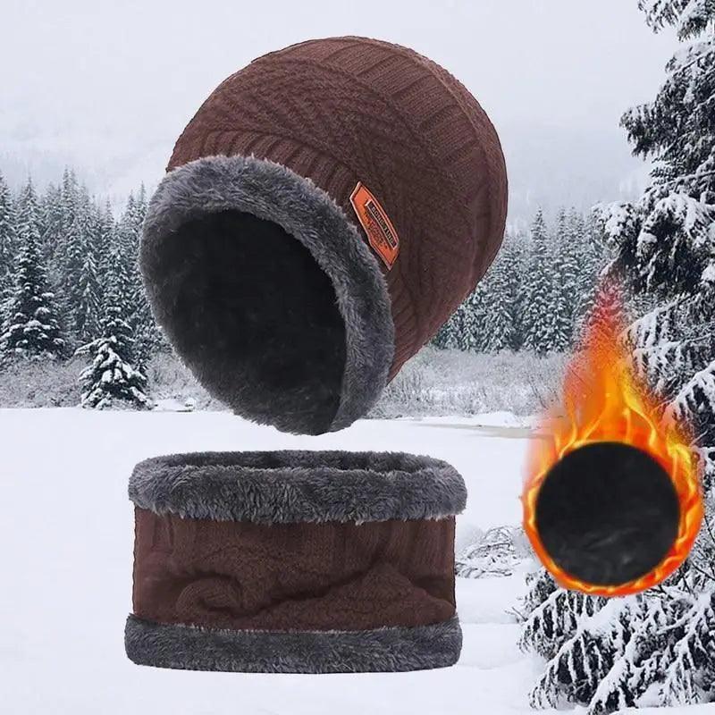 Écharpe d'hiver unisexe Bonnets chauds Chapeaux respirants Taille unique pour garçons Casquette et écharpes au design moderne