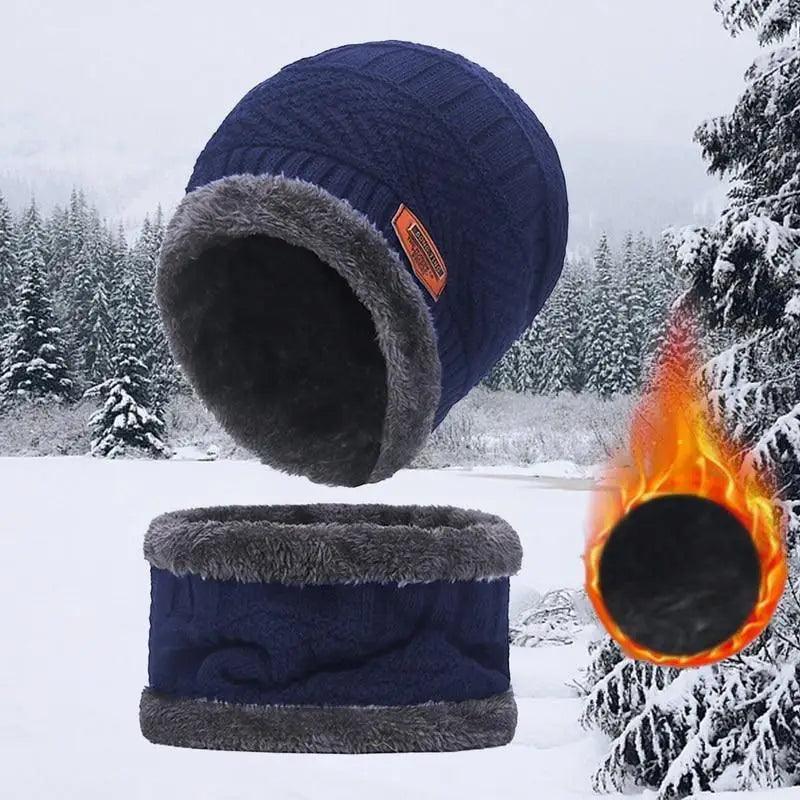 Écharpe d'hiver unisexe Bonnets chauds Chapeaux respirants Taille unique pour garçons Casquette et écharpes au design moderne