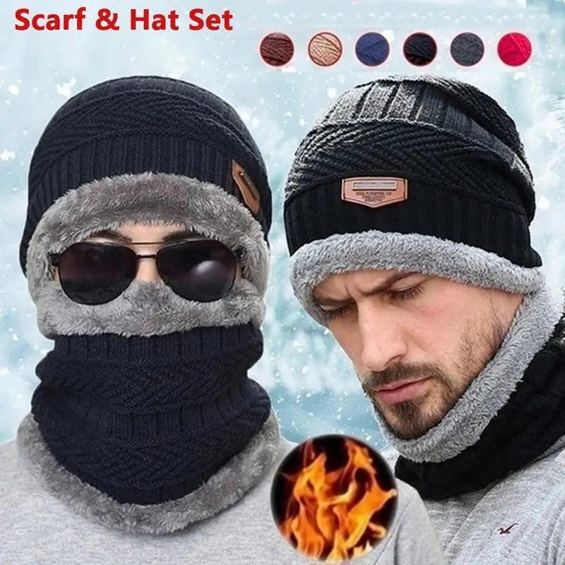 Écharpe d'hiver unisexe Bonnets chauds Chapeaux respirants Taille unique pour garçons Casquette et écharpes au design moderne