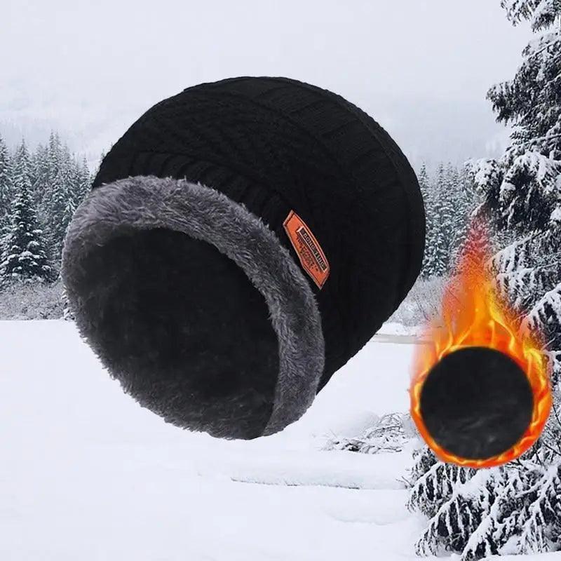 Écharpe d'hiver unisexe Bonnets chauds Chapeaux respirants Taille unique pour garçons Casquette et écharpes au design moderne