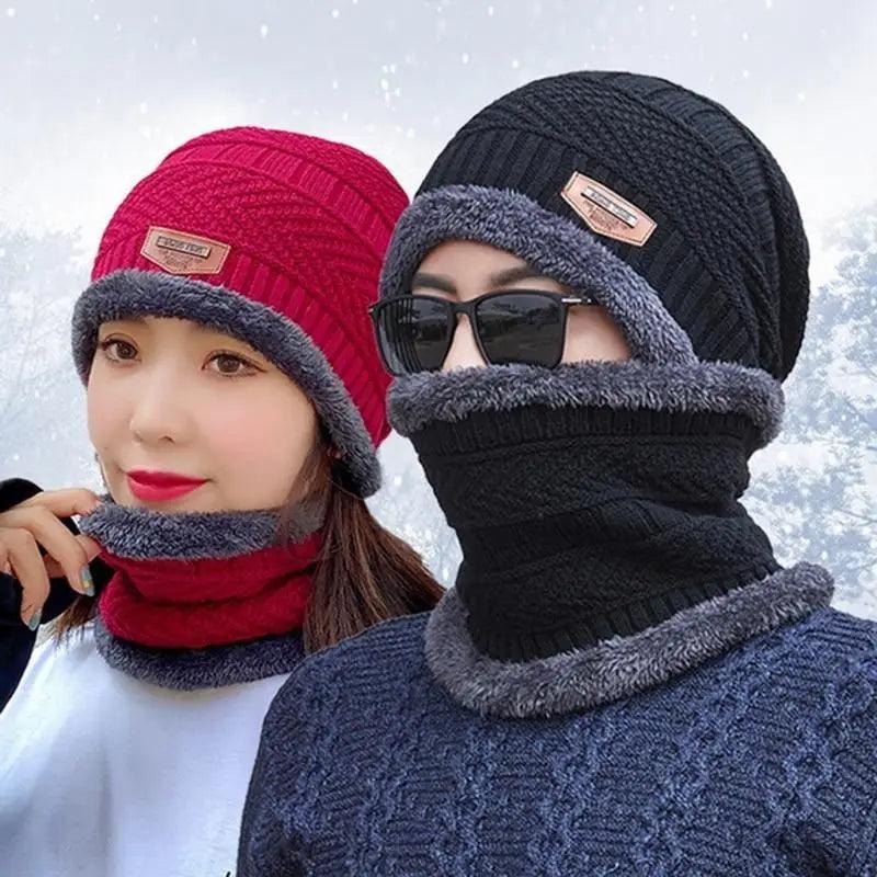 Écharpe d'hiver unisexe Bonnets chauds Chapeaux respirants Taille unique pour garçons Casquette et écharpes au design moderne