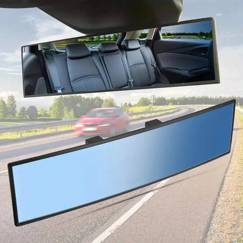 Rétroviseur intérieur panoramique convexe grand angle universel à clipser de 30 cm