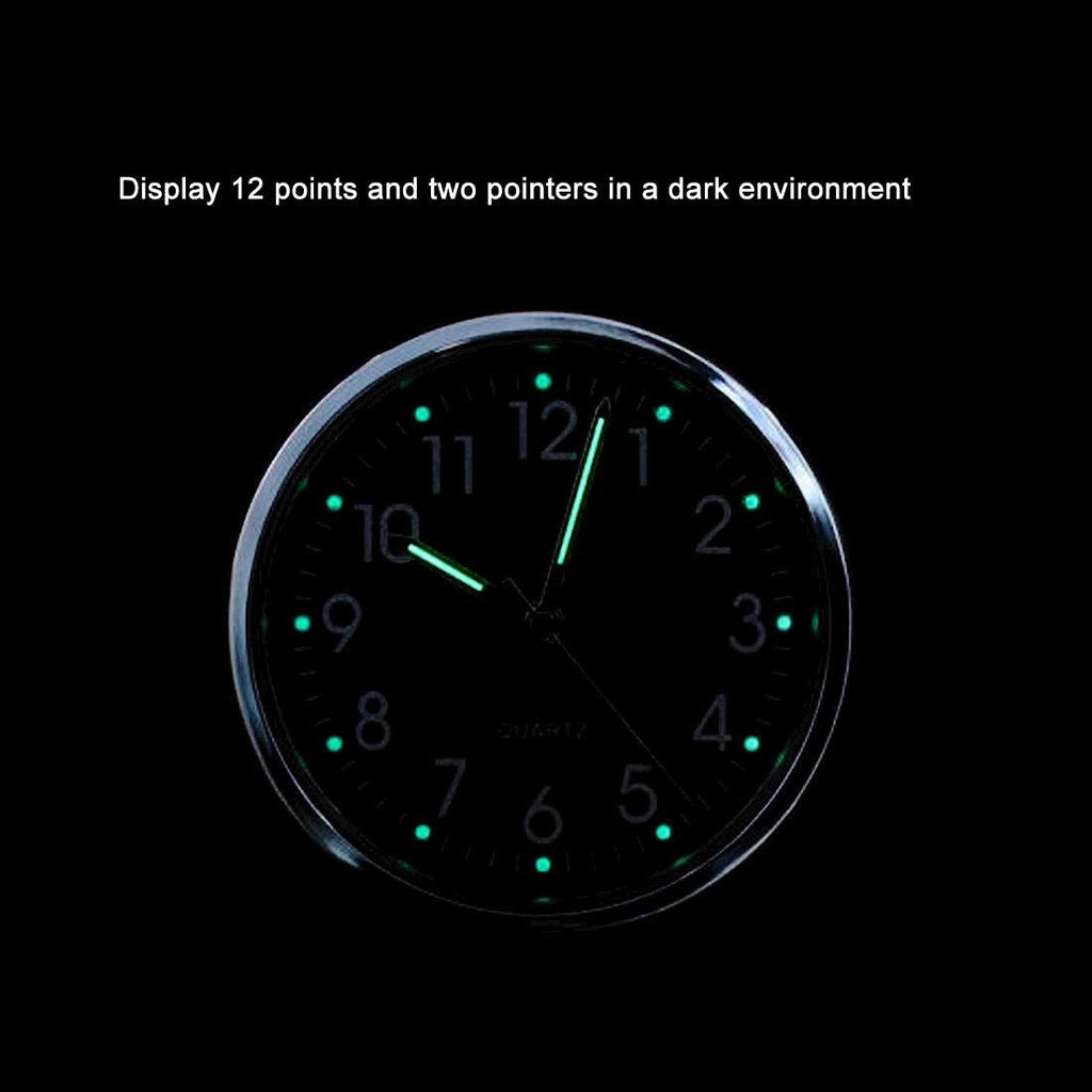 Horloge universelle de guidon de moto en chrome étanche 7/8", horloge de guidon de moto, modification de moto, support de guidon, horloge à quartz étanche, accessoires de montre, horloge lumineuse en aluminium, moto noire