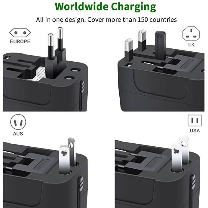 Adaptateur de voyage universel tout-en-un