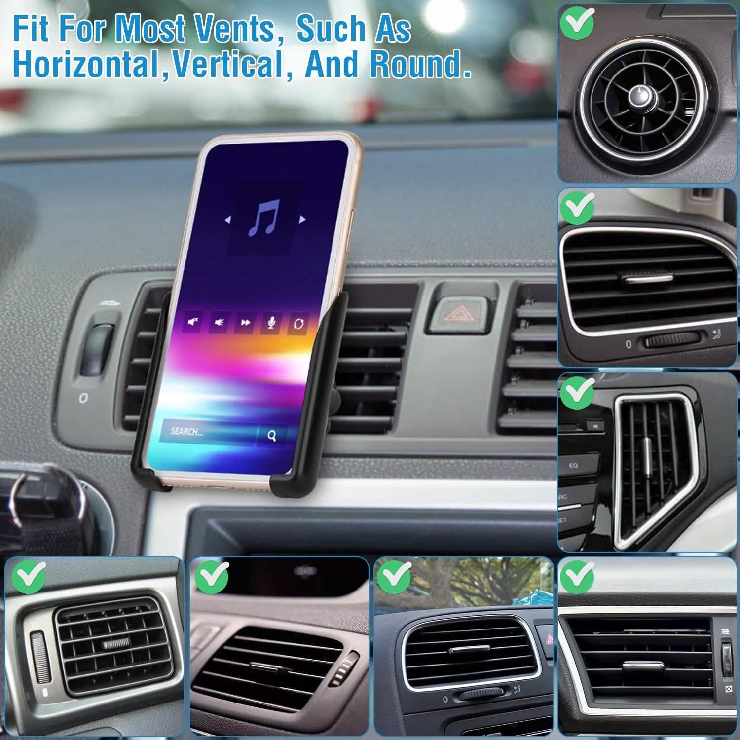 Support de téléphone universel pour grille d'aération de voiture