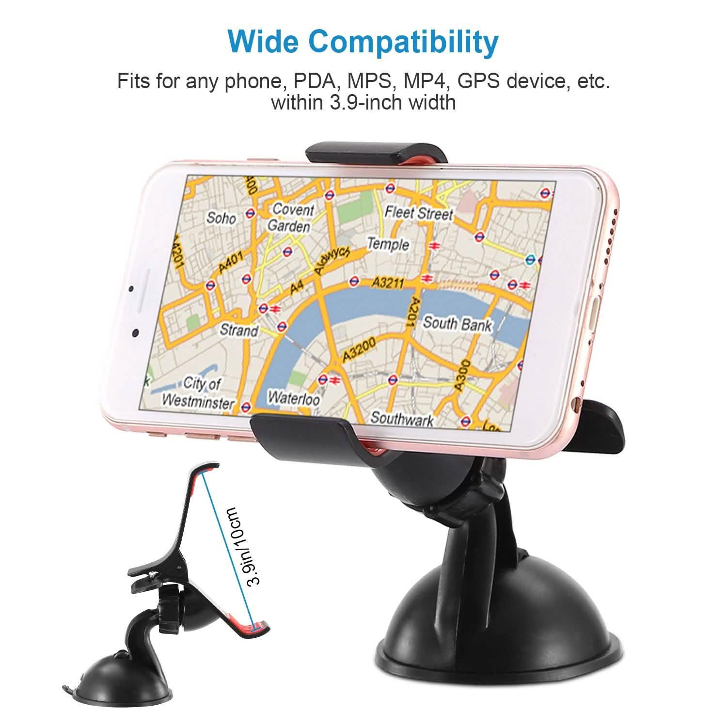 Support de téléphone universel pour voiture rotation à 360°