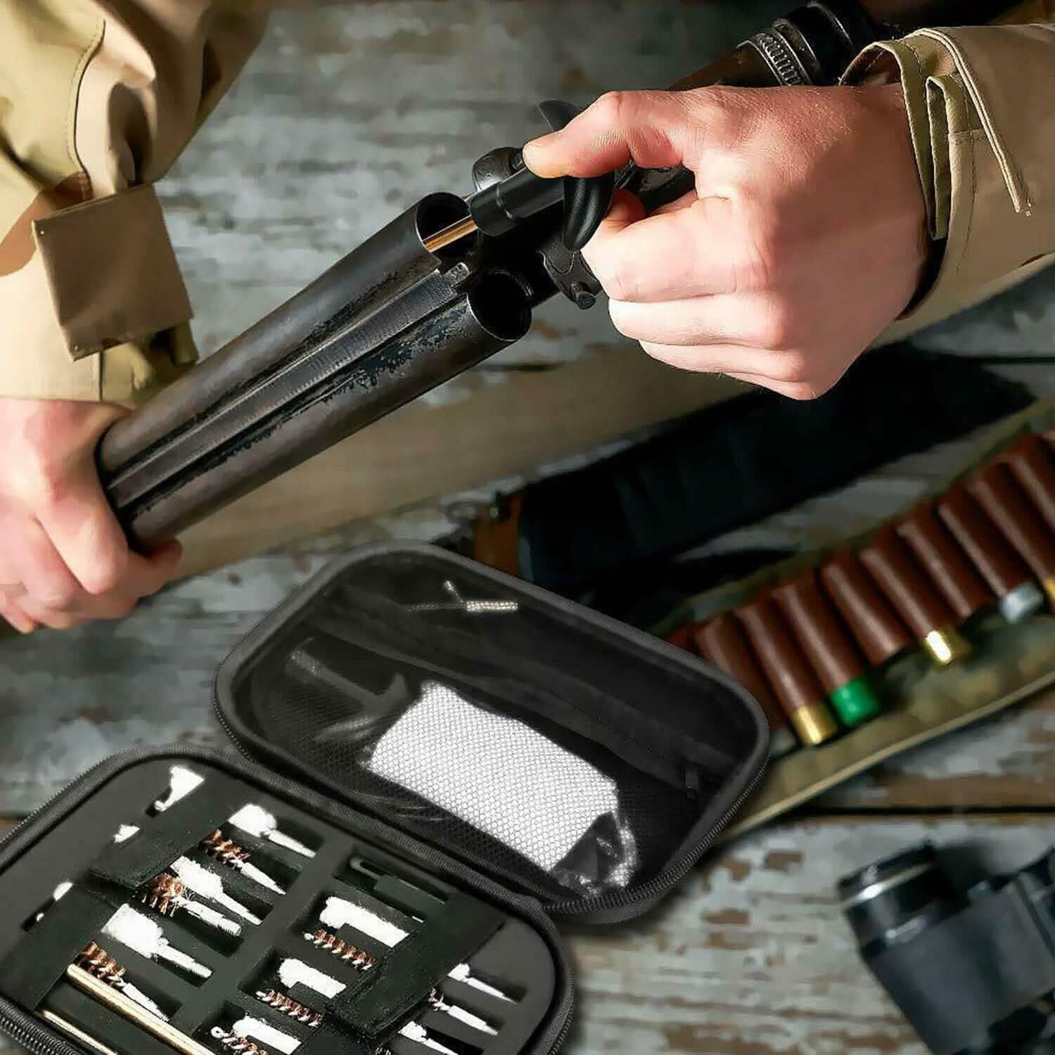 Kit de nettoyage universel pour armes avec tige en laiton et câble flexible de 99,8 cm