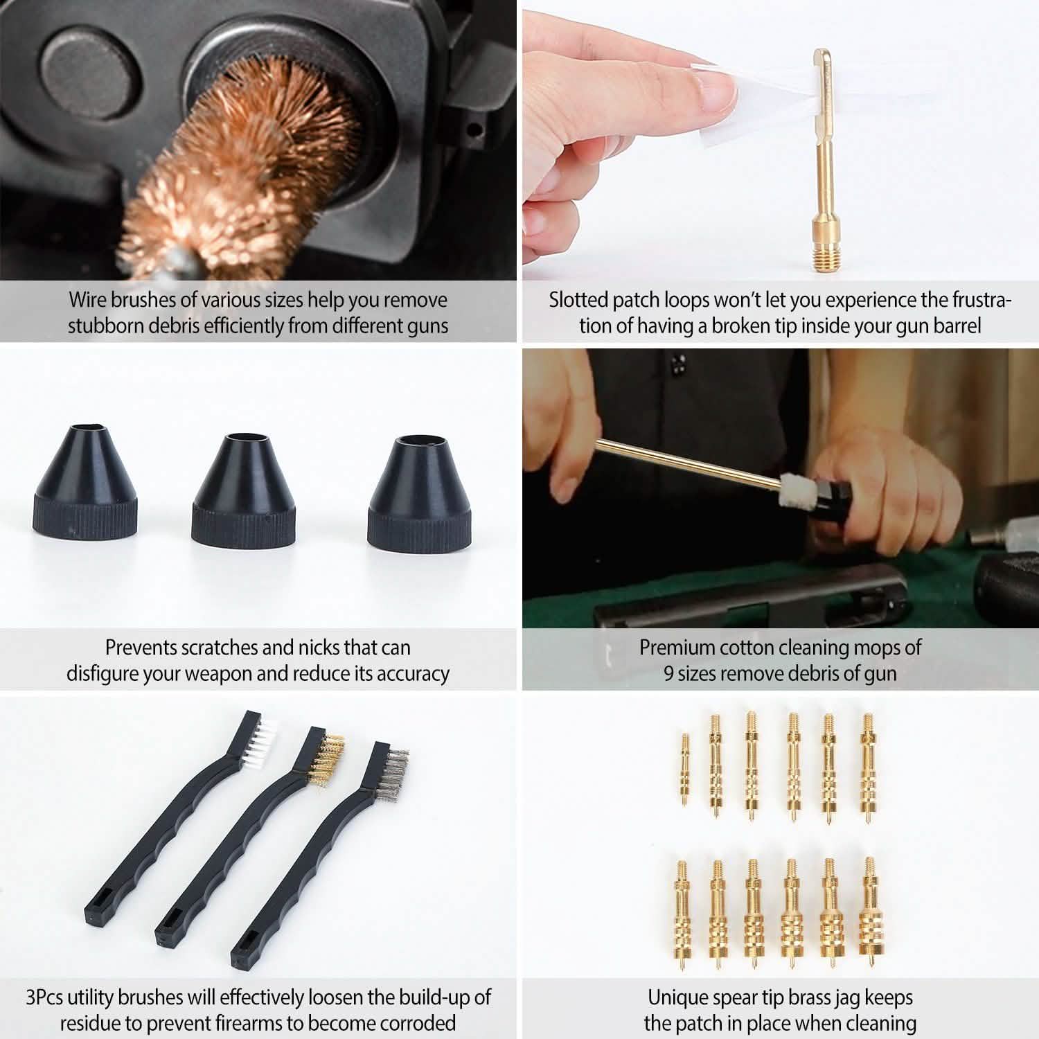 Kit universel de nettoyage d'armes avec mallette de transport