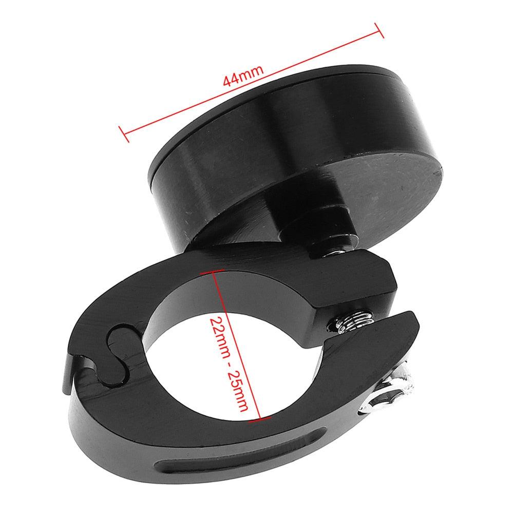 Horloge universelle étanche pour moto - Horloge de guidon de moto avec veilleuse, cadran de montre, horloge de guidon de vélo, ensemble horloge de guidon de moto avec patin antidérapant et clé, universel étanche noir