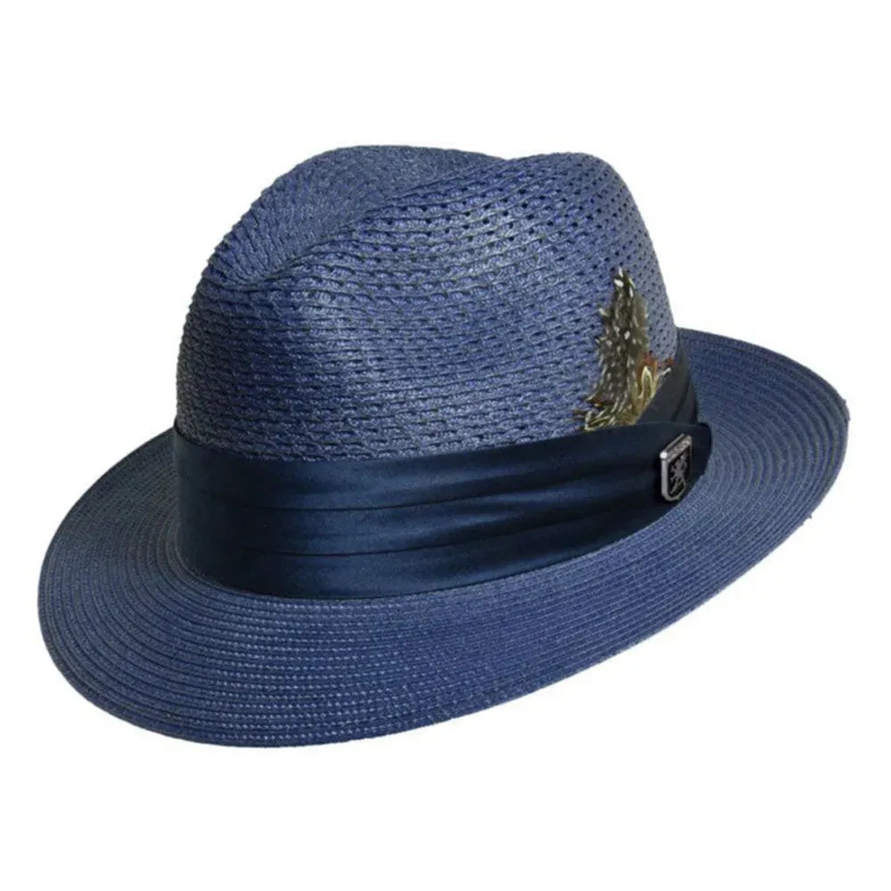 Chapeau Fedora en paille Dublin-Milan Stacy Adams