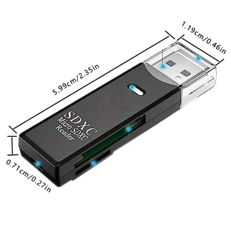 Lecteur de carte SD USB 2.0 Adaptateur de carte Micro SD vers USB