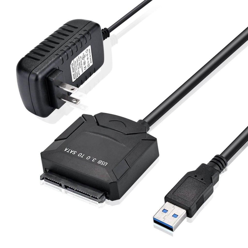 Adaptateur convertisseur USB 3.0 vers SATA pour disques durs/SSD SATA 2,5"/3,5"