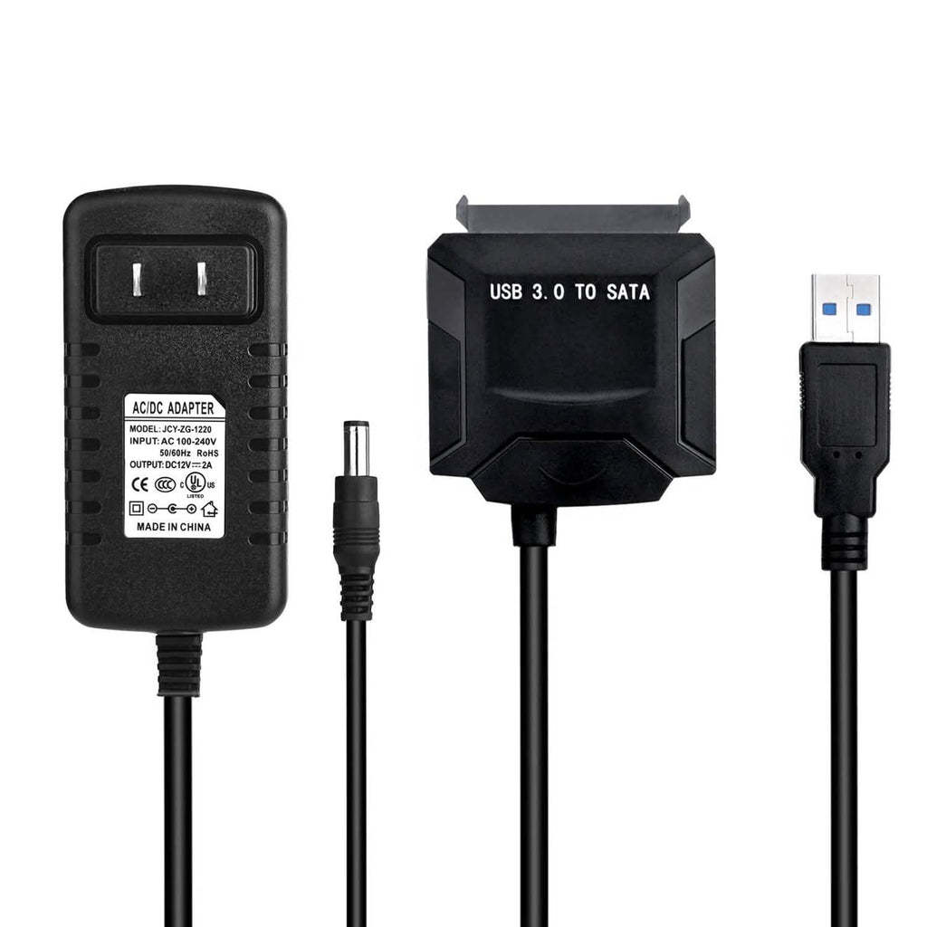 Adaptateur convertisseur USB 3.0 vers SATA pour disques durs/SSD SATA 2,5"/3,5"