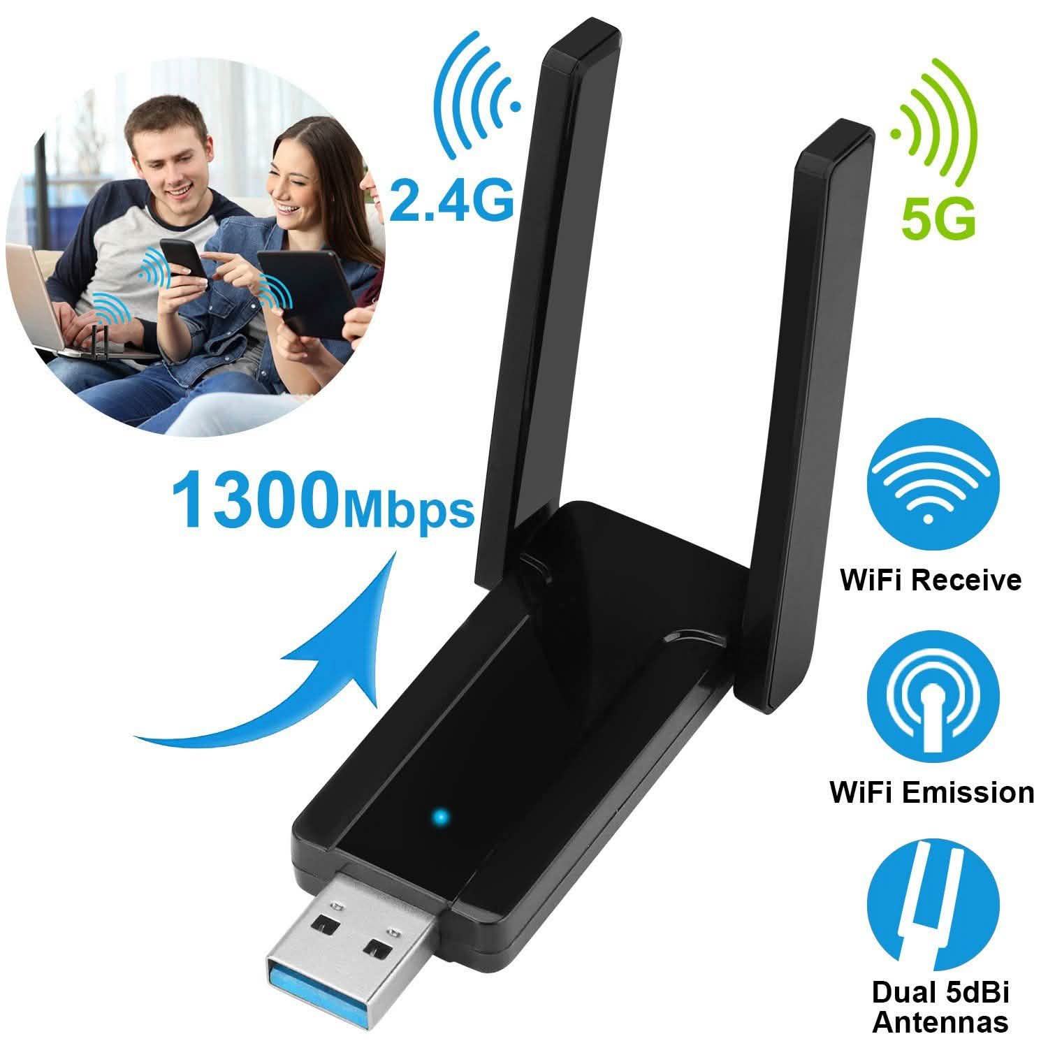 Adaptateur WiFi USB 3.0 AC1300 Mbps