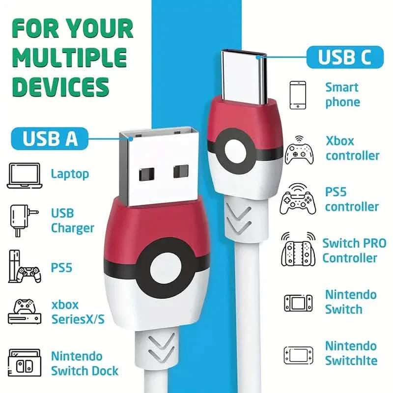 Câble de chargement USB C pour Nintendo Switch