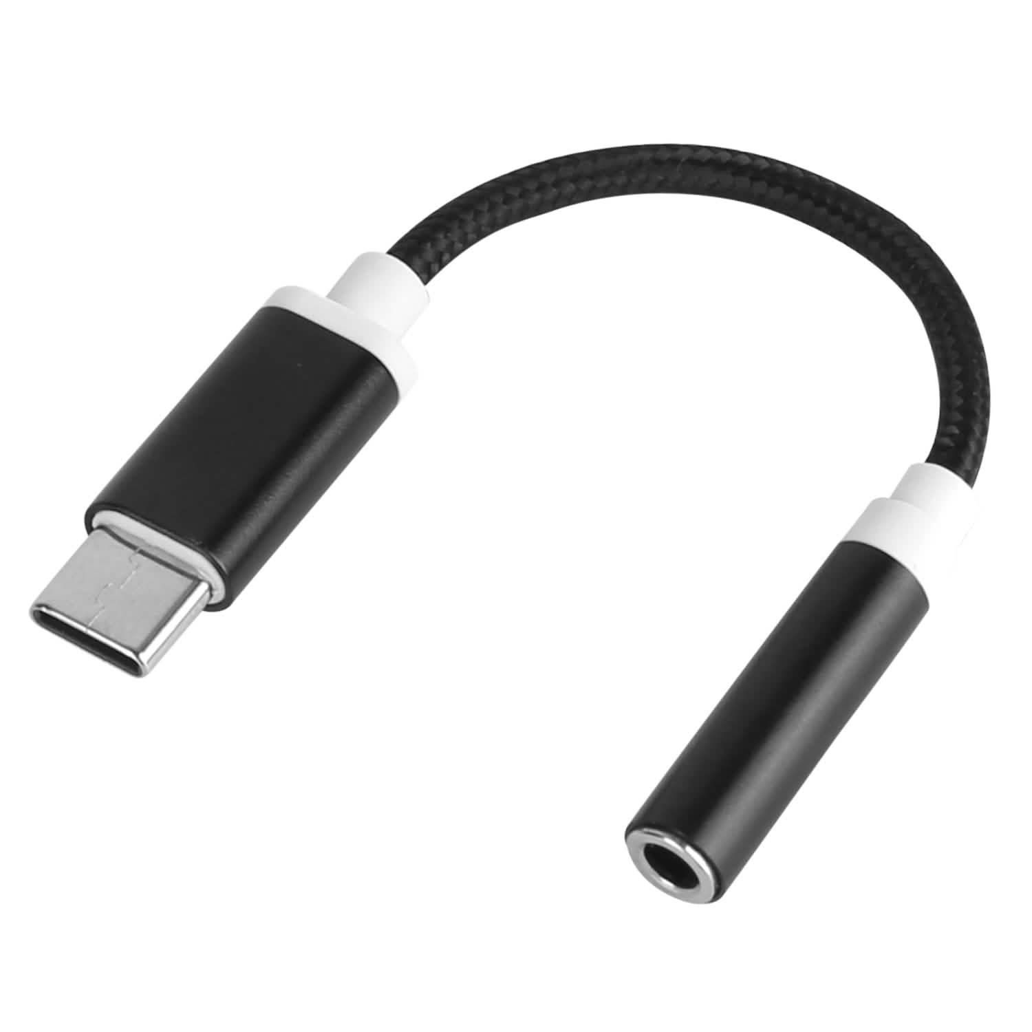 Adaptateur de port USB-C type C vers prise audio auxiliaire 3,5 mm