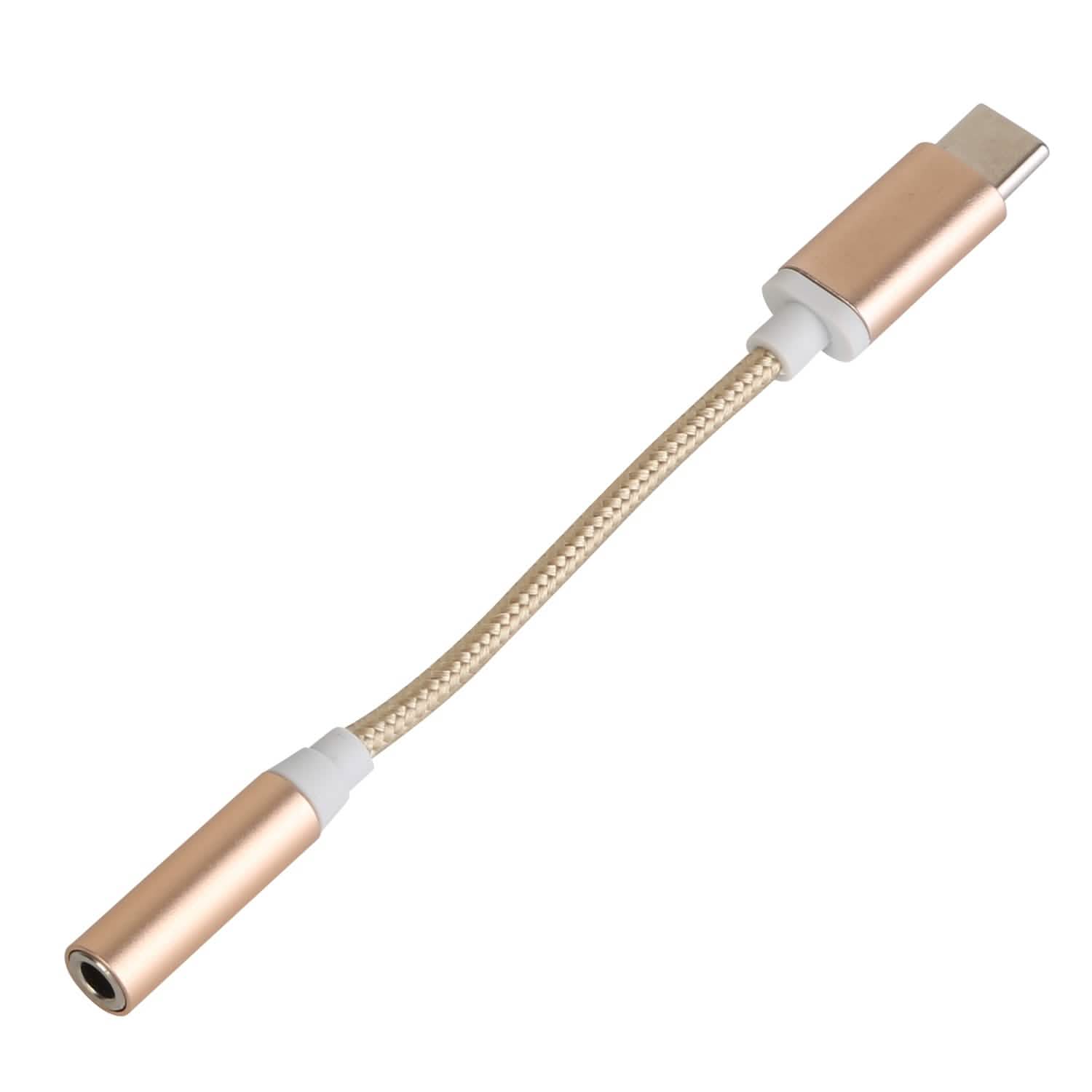 Adaptateur de port USB-C type C vers prise audio auxiliaire 3,5 mm