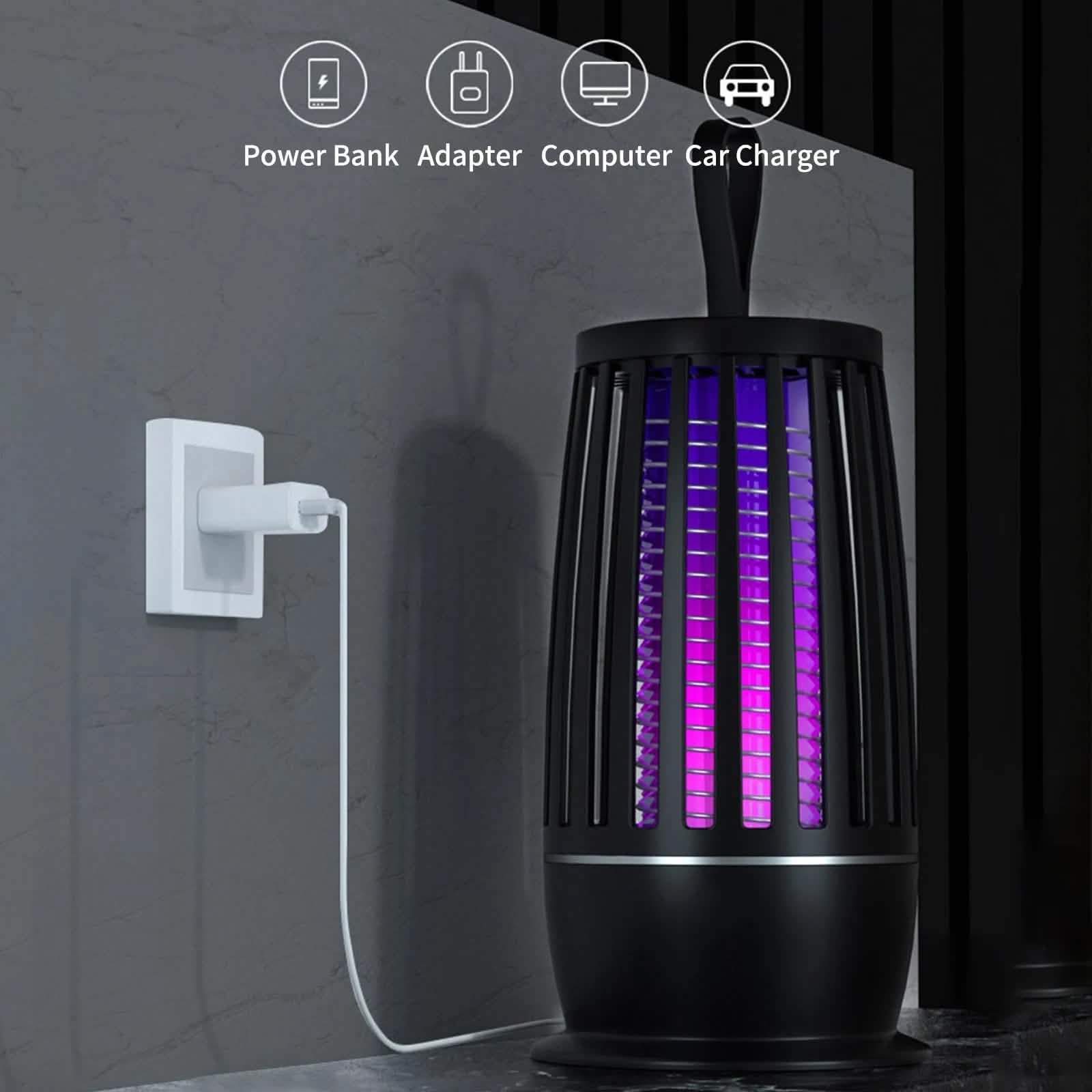 Lampe anti-moustiques USB avec veilleuse blanc chaud