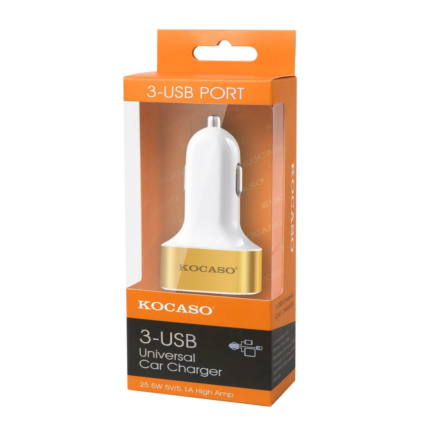 Chargeur allume-cigare USB 30W 5,5A