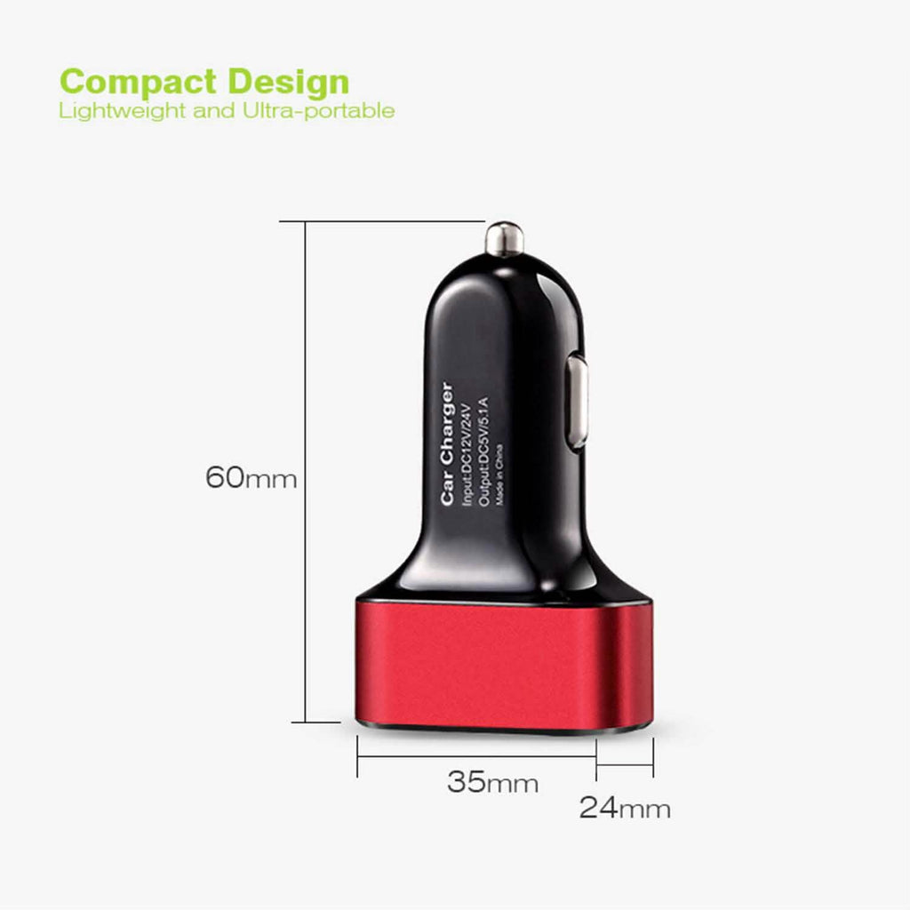 Chargeur allume-cigare USB 30W 5,5A