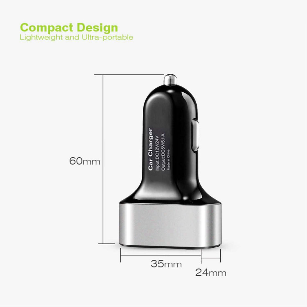 Chargeur allume-cigare USB 30W 5,5A