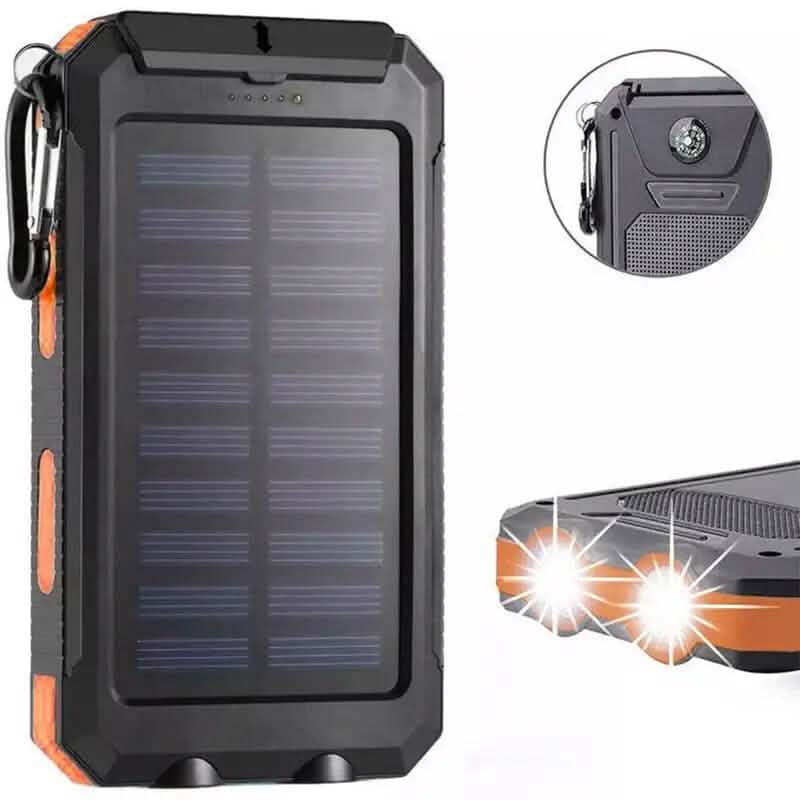Chargeur portable USB 10000mAh batterie externe solaire pour téléphones portables et ordinateurs portables