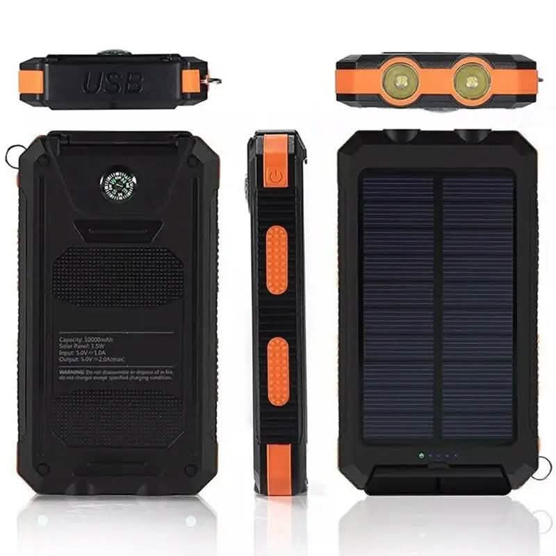 Chargeur portable USB 10000mAh batterie externe solaire pour téléphones portables et ordinateurs portables