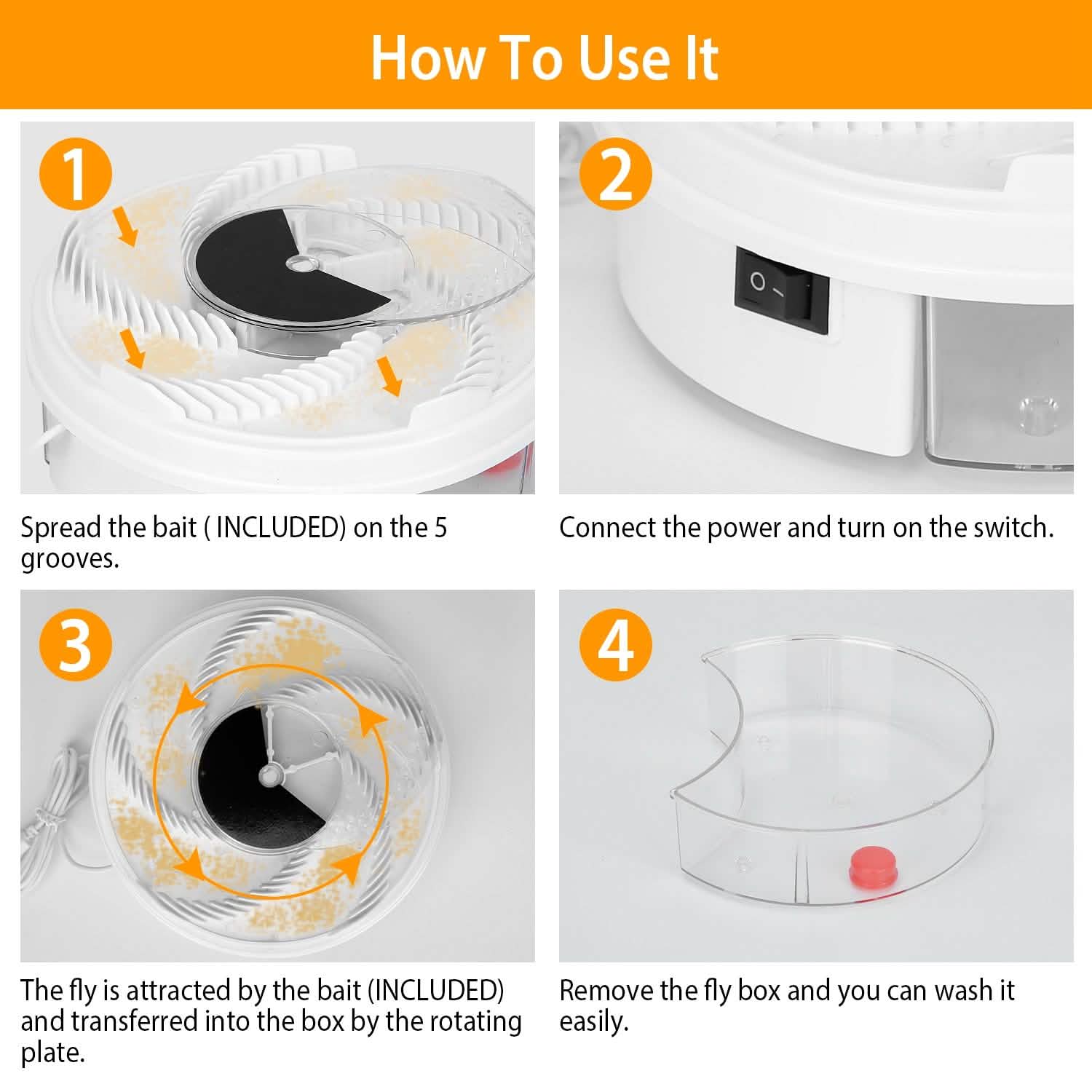 Piège à mouches électrique USB automatique