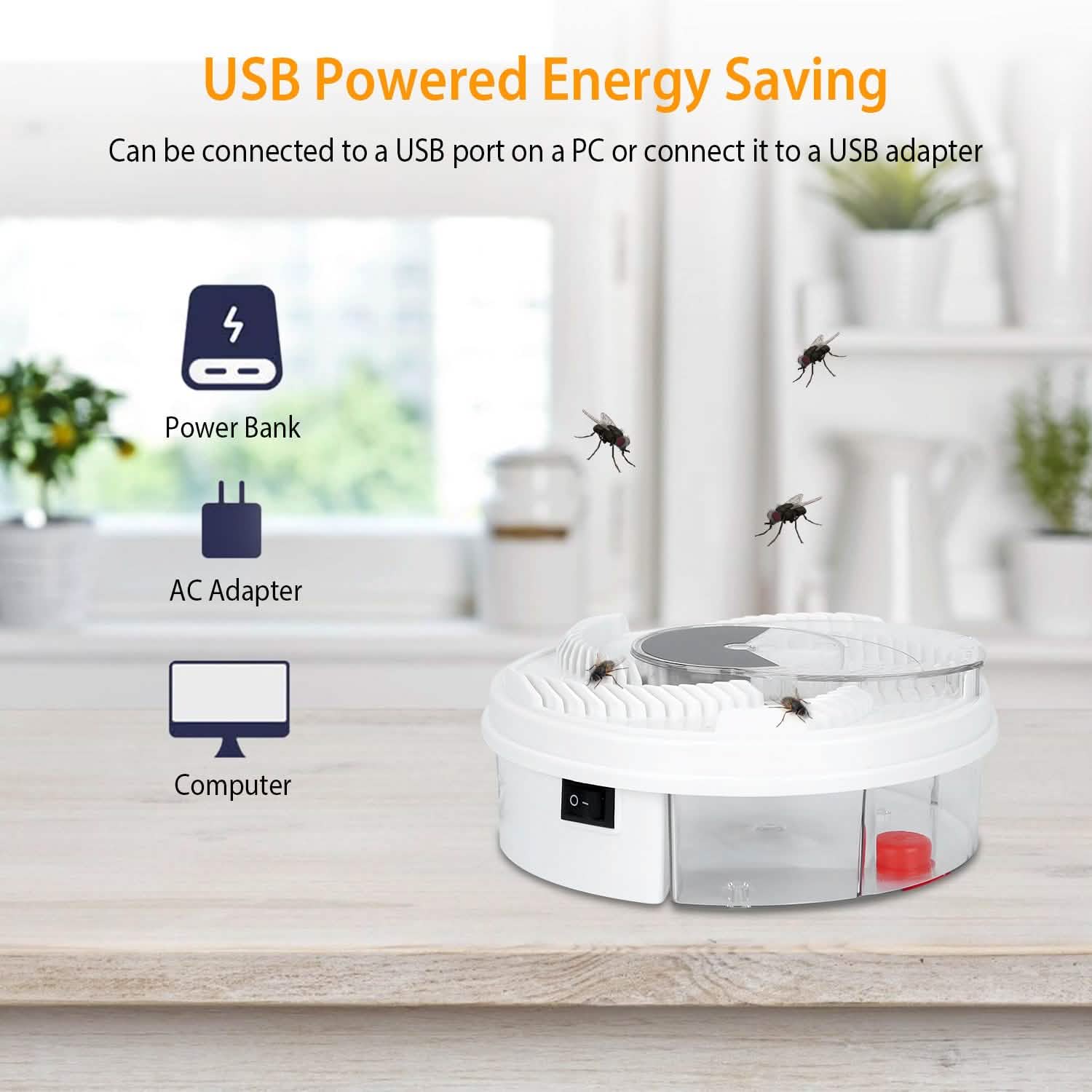 Piège à mouches électrique USB automatique