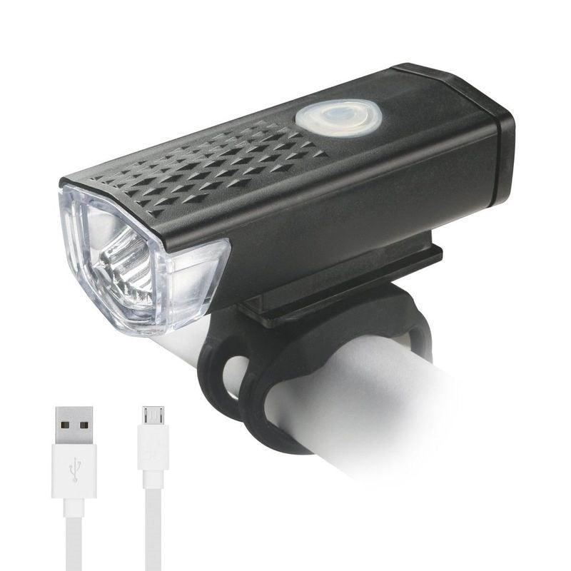 Phare de vélo rechargeable USB 3 modes Lampe avant de vélo Phare de vélo de cyclisme LED puissant Phare avant de vélo étanche Ensemble de feux arrière 300 lumens