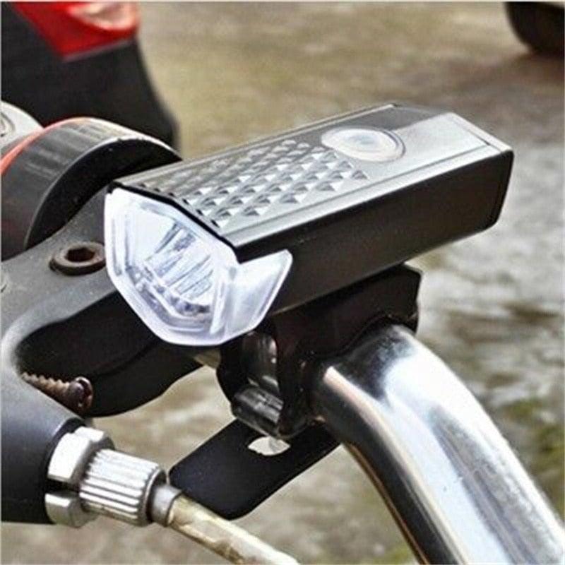 Phare de vélo rechargeable USB 3 modes Lampe avant de vélo Phare de vélo de cyclisme LED puissant Phare avant de vélo étanche Ensemble de feux arrière 300 lumens