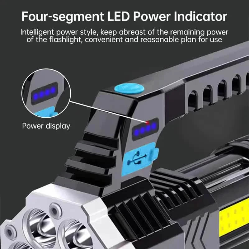 Lampe torche LED haute puissance rechargeable par USB