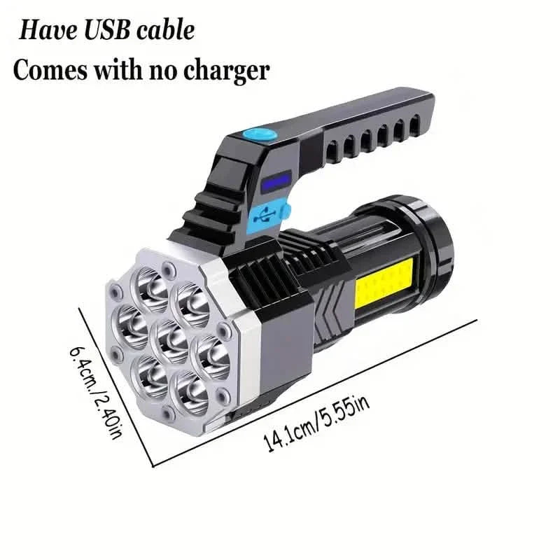 Lampe torche LED haute puissance rechargeable par USB