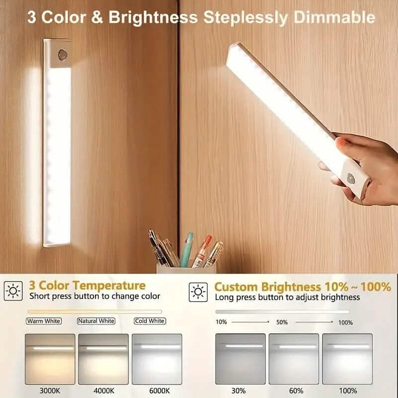 Bande LED rechargeable par USB avec détecteur de mouvement
