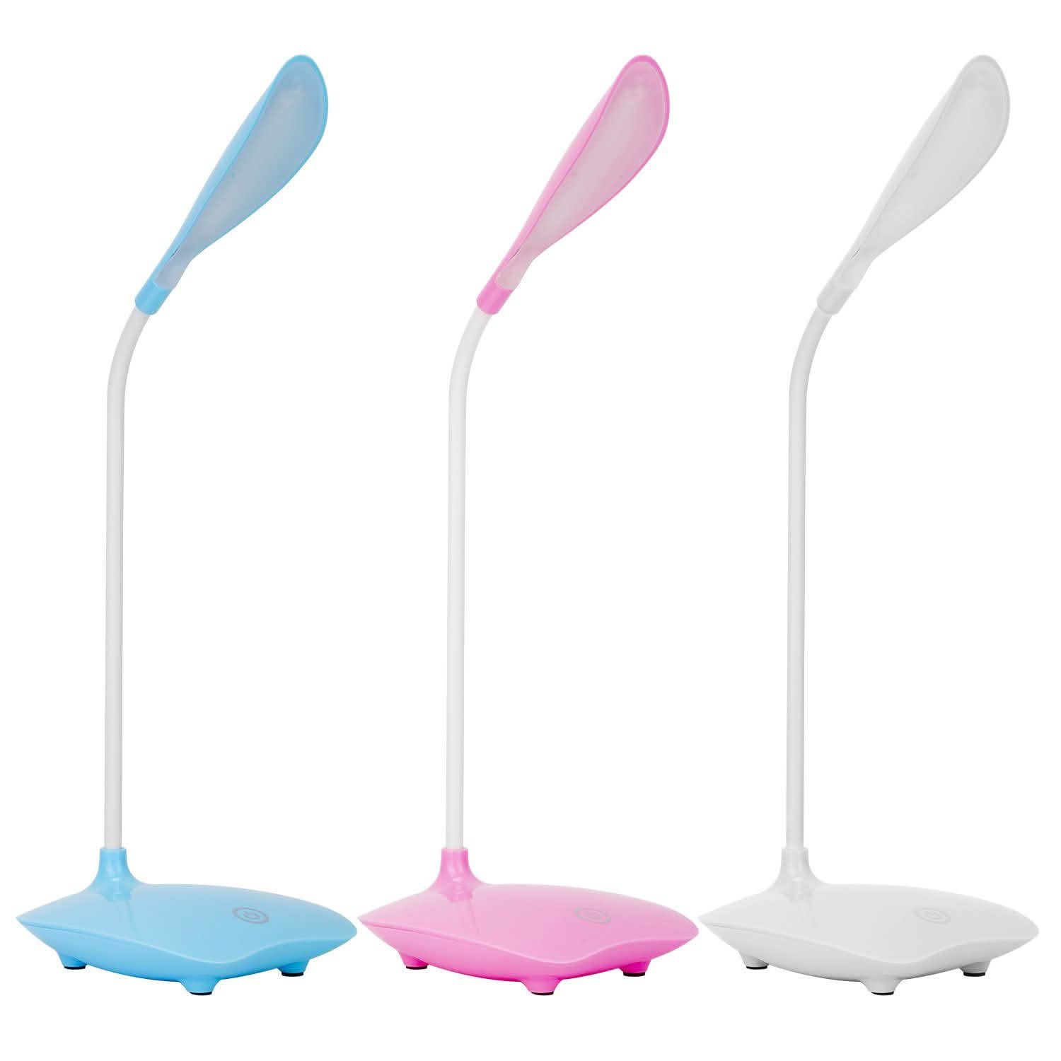 Lampe de Table Rechargeable USB, Lampe de Bureau LED Dimmable à Col de Cygne Flexible