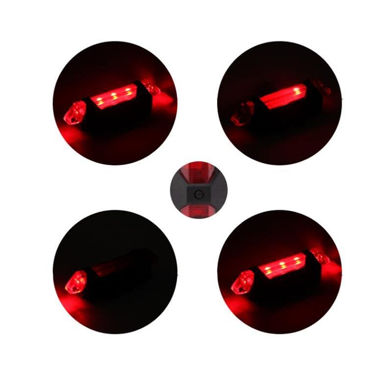Lampe de VTT rechargeable USB, étanche, feu arrière d'avertissement pour vélo, phare LED de vélo, feu arrière, lumière LED ultra lumineuse pour vélo, feu arrière de cyclisme étanche pour trottinette électrique