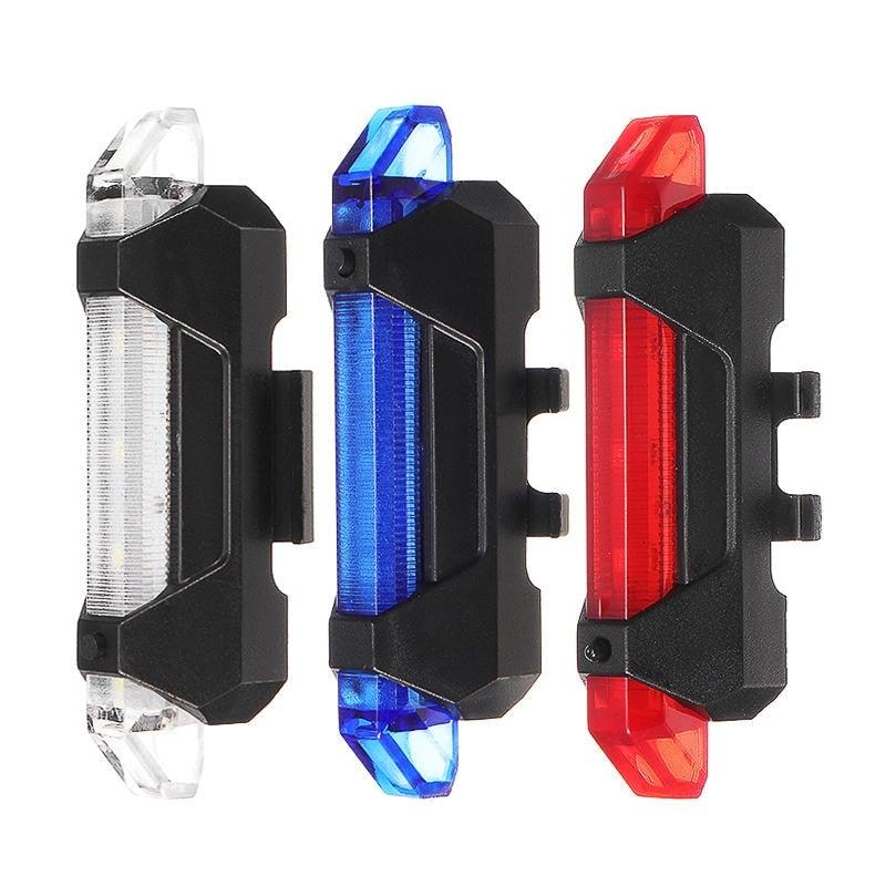 Lampe de VTT rechargeable USB, étanche, feu arrière d'avertissement pour vélo, phare LED de vélo, feu arrière, lumière LED ultra lumineuse pour vélo, feu arrière de cyclisme étanche pour trottinette électrique