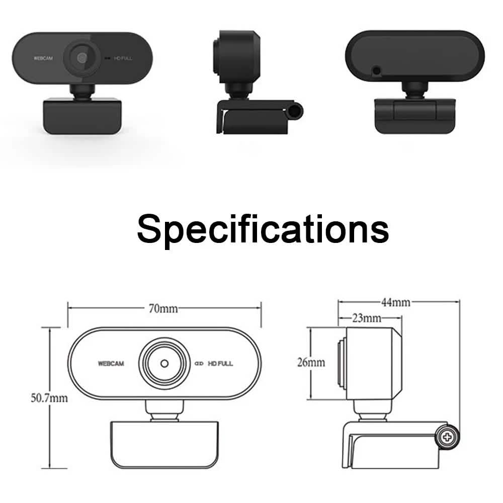 Webcam USB2.0 1080P Full HD