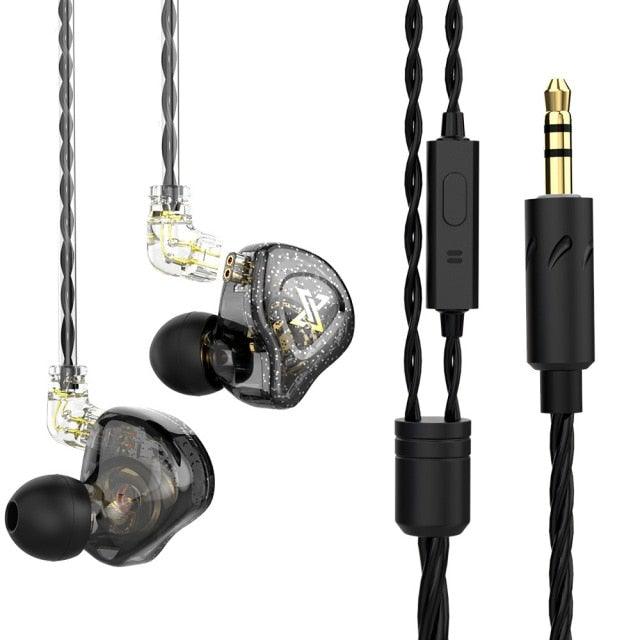 Casque supra-auriculaire sans fil V5.0 HD Stéréo avec micro, suppression passive du bruit, 9 heures d'autonomie pour le sport/la course QKZ AK6 MAX Écouteurs intra-auriculaires stéréo basses, filaires, suppression du bruit, étanches avec microphone